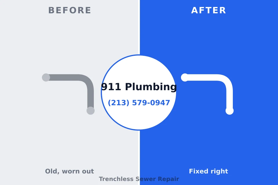 Before and after: plumbing repair Highland, KS